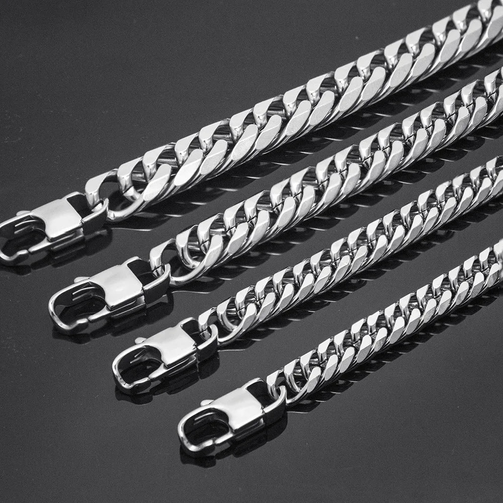 Men's Cuban Link Bracelet, Silver-Tone