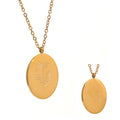 Birth Flower Medallion Necklace, Gold-Tone, 12 Months