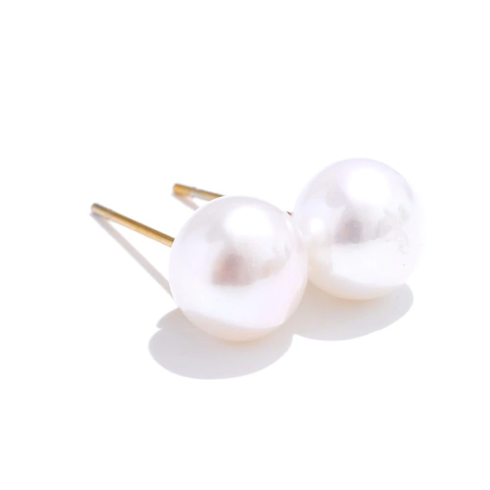 Pearl-Style Stud Earrings, Gold-Tone, 4, 6 or 8mm