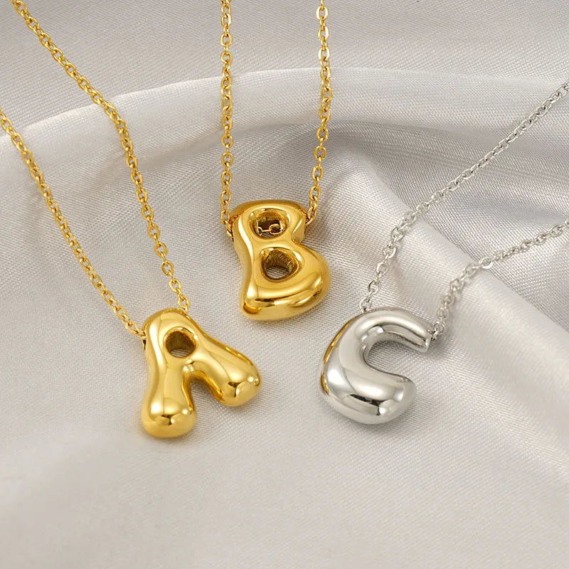 Initial Bubble Necklace