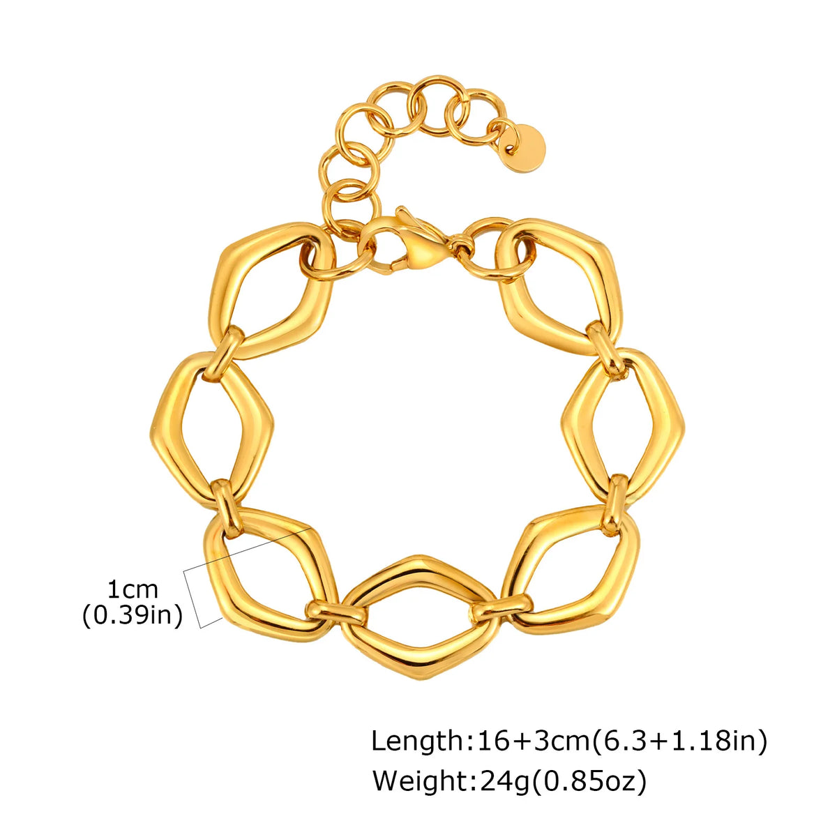 Chunky Link Bracelet, Gold-Tone