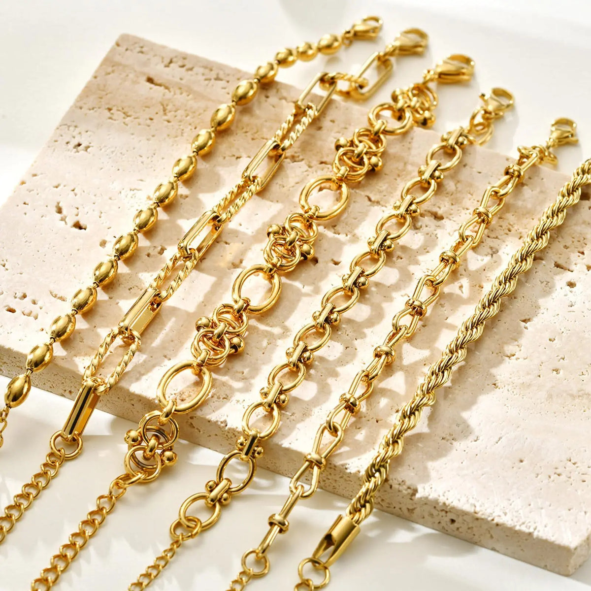 Chunky Link Bracelet, Gold-Tone