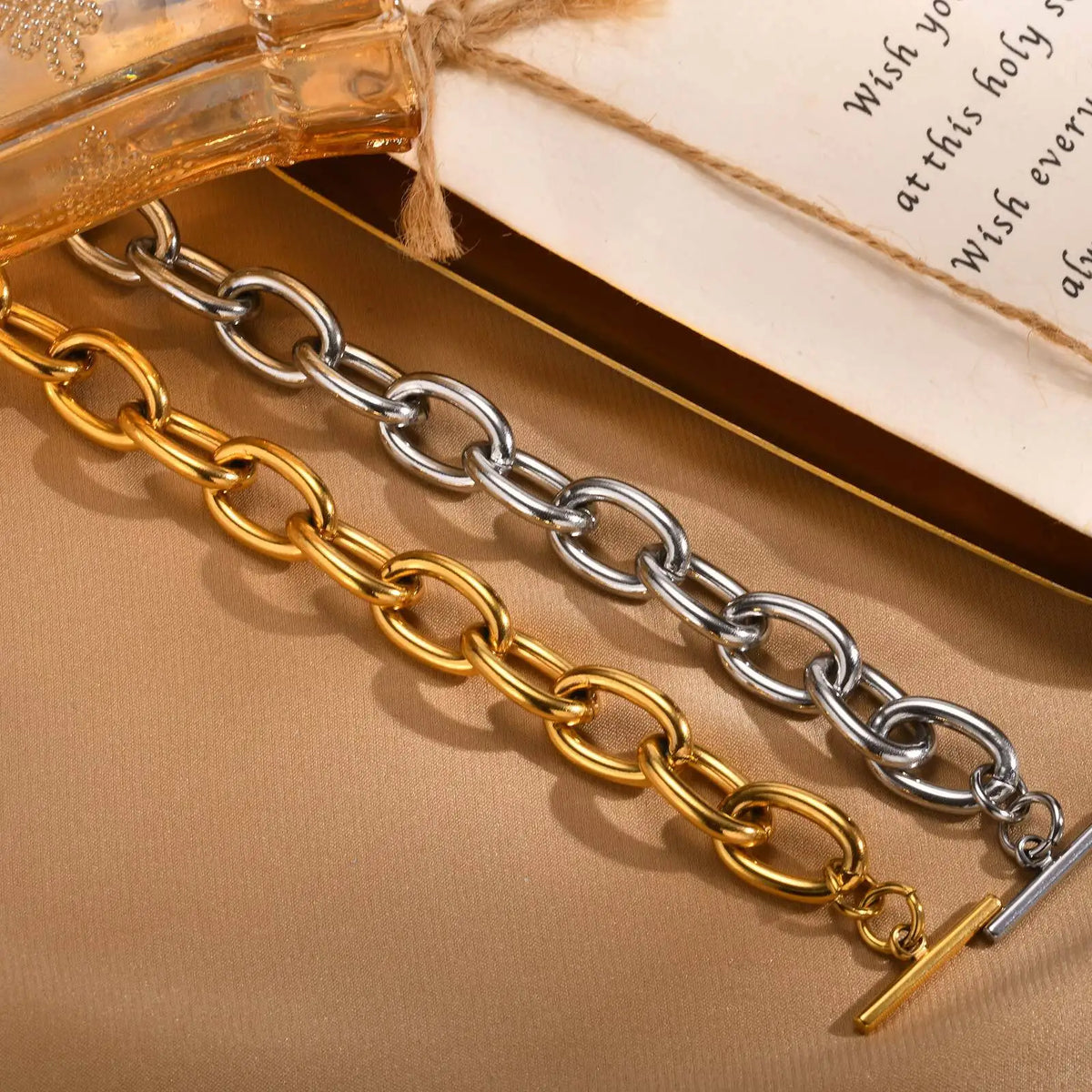 Chunky Toggle Bracelet, Gold-Tone