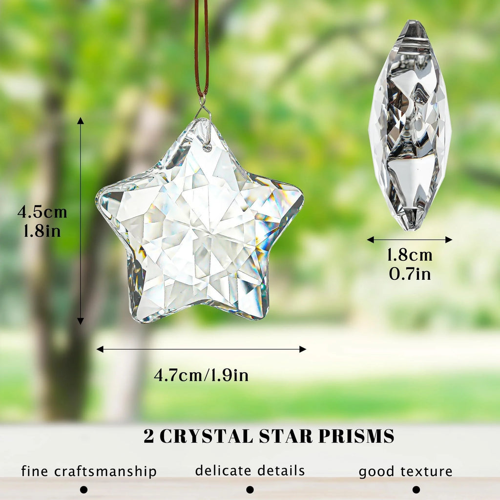 Crystal Star Prism, Set of 2