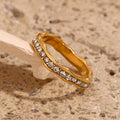 Star Wave Ring, Gold-Tone