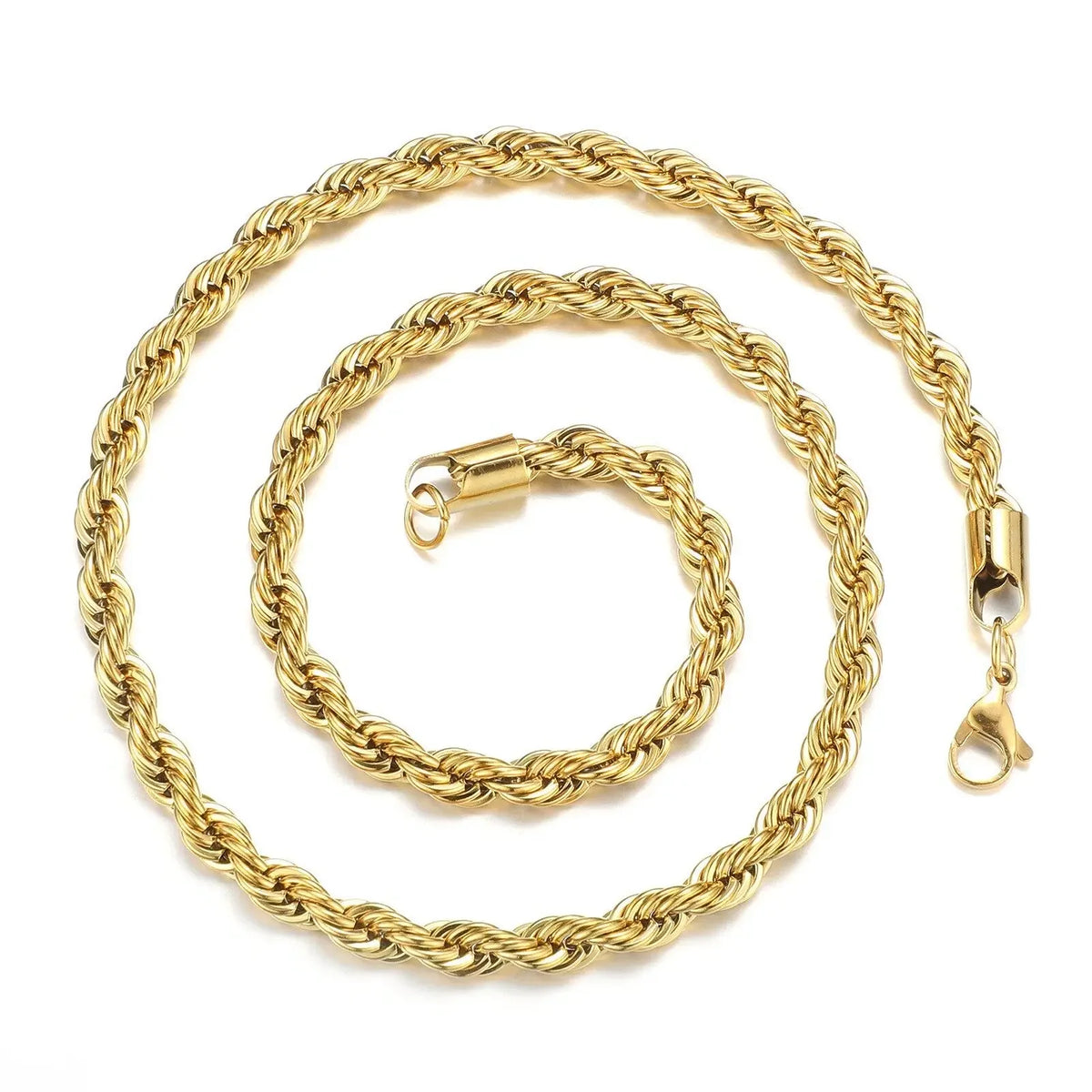 Twisted Rope Chain Necklace, Gold-Tone