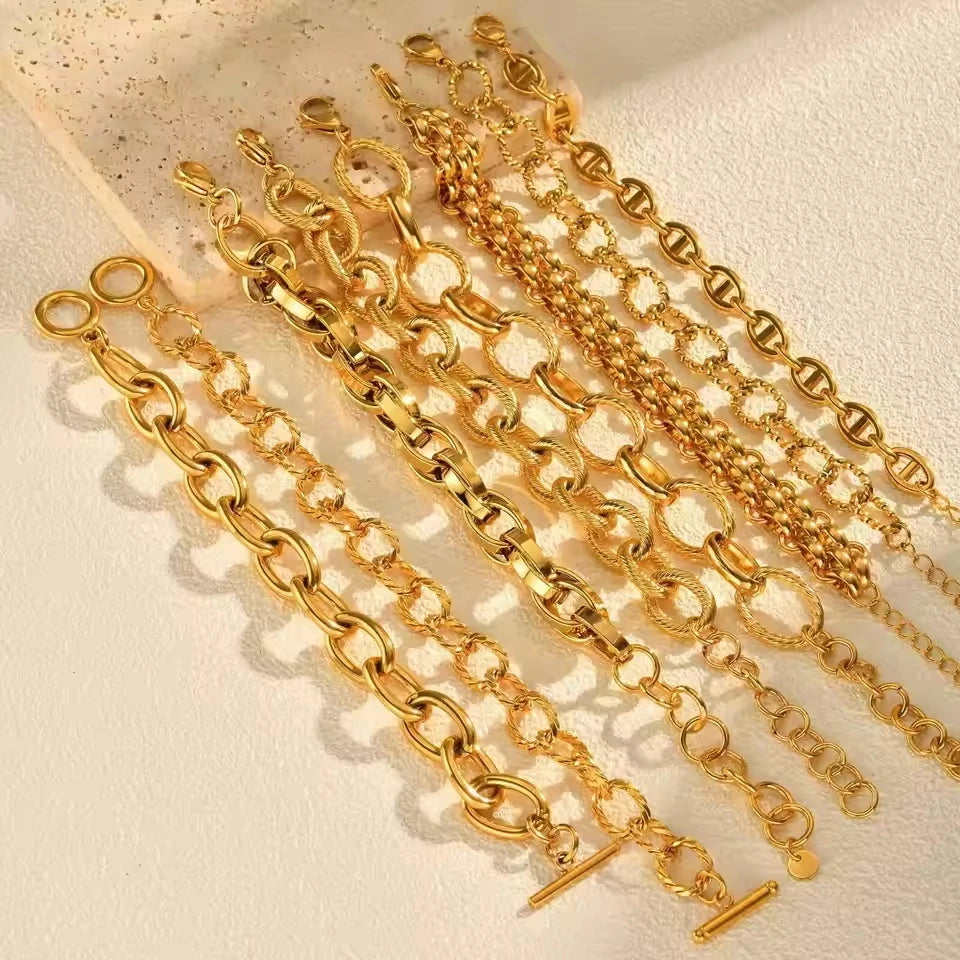 Chunky Toggle Bracelet, Gold-Tone