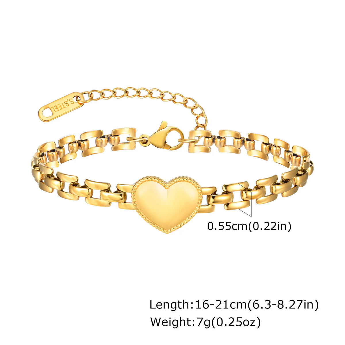 Chunky Link Bracelet, Gold-Tone