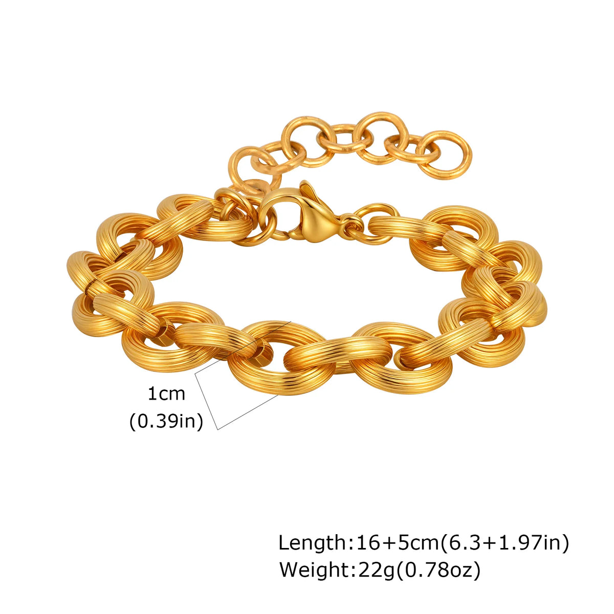 Chunky Toggle Bracelet, Gold-Tone