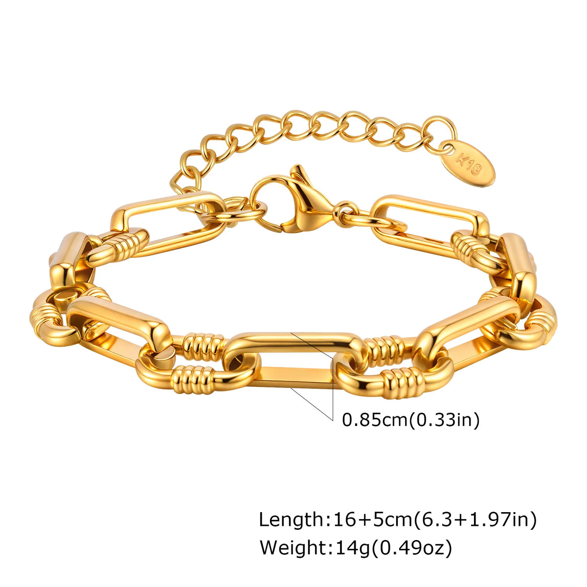 Chunky Toggle Bracelet, Gold-Tone