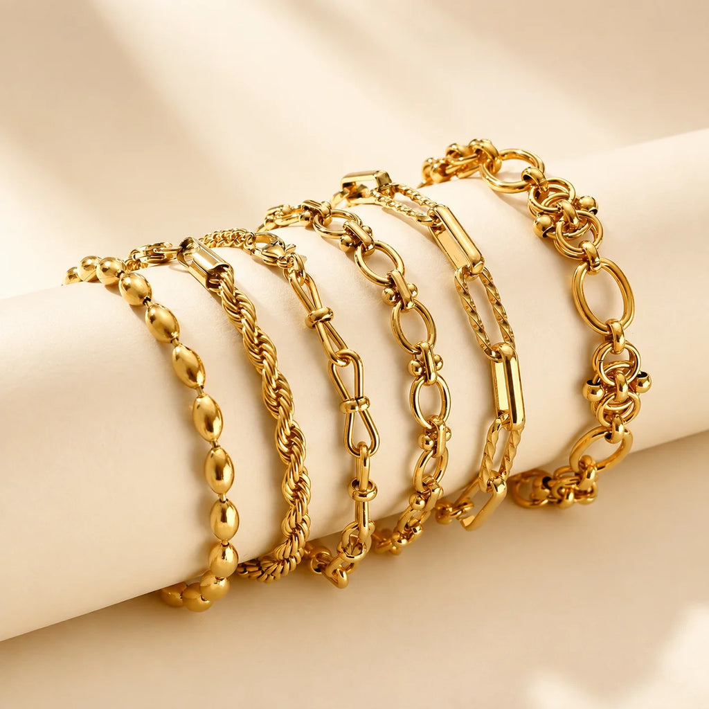 Chunky Link Bracelet, Gold-Tone