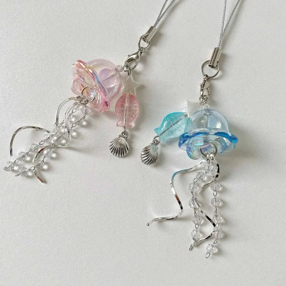 Jellyfish Beaded Phone Charm