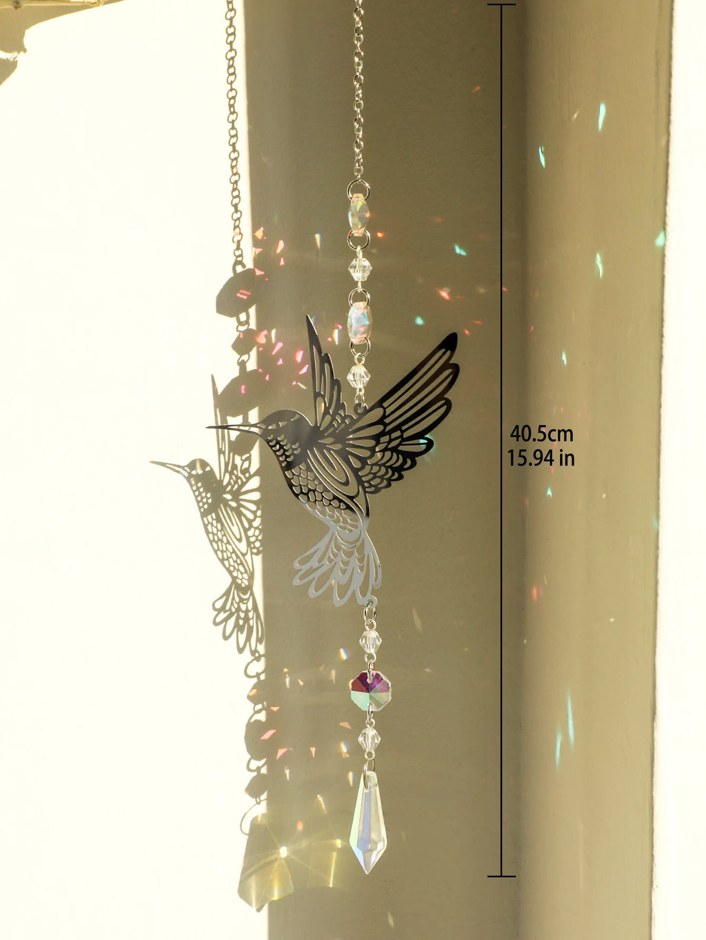 Hummingbird Crystal Suncatcher