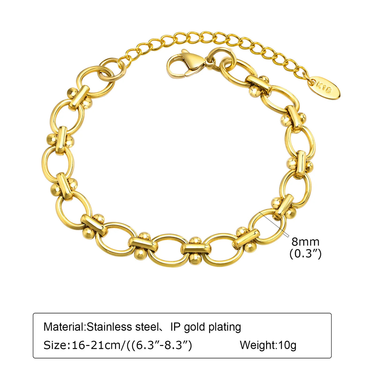 Chunky Link Bracelet, Gold-Tone