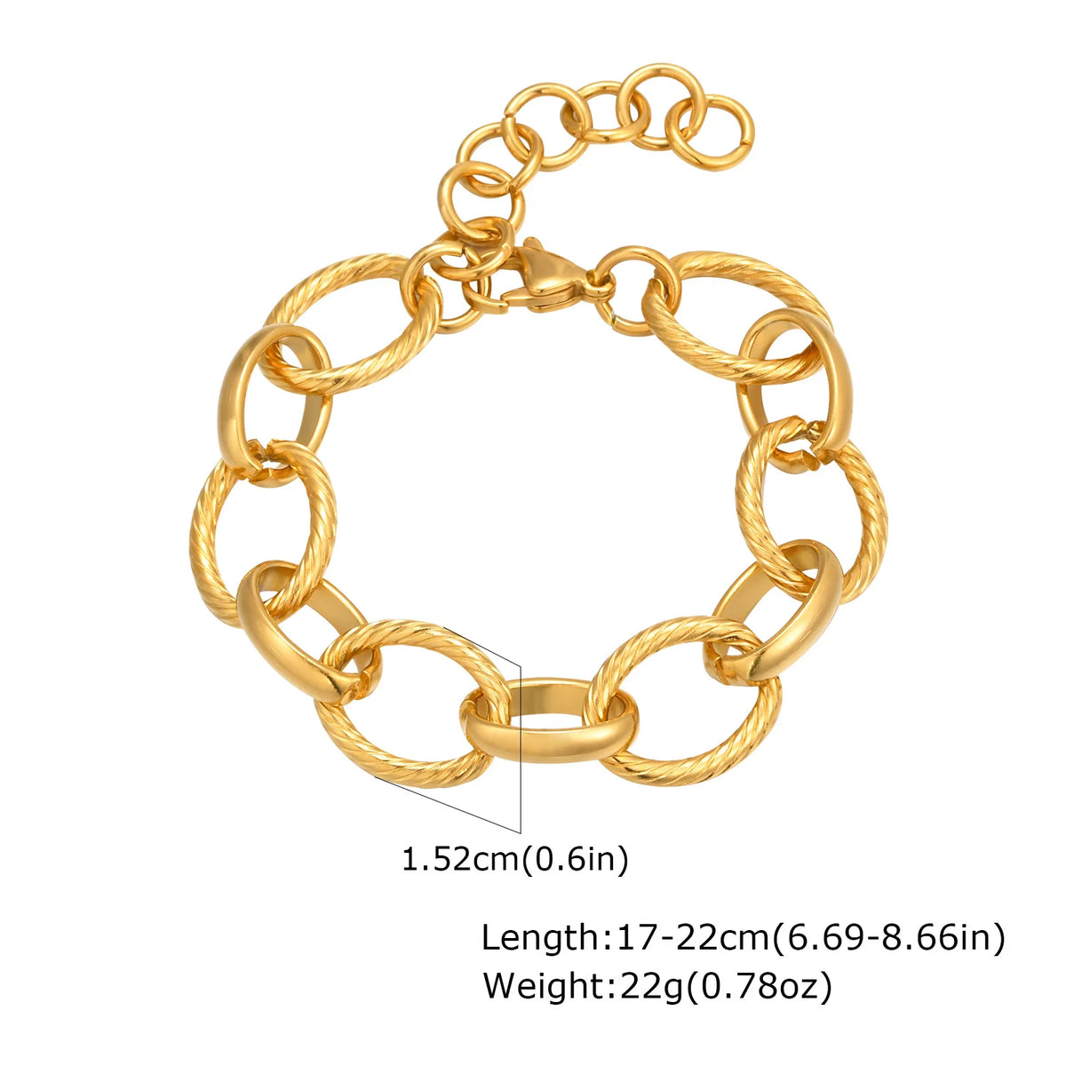 Chunky Link Bracelet, Gold-Tone