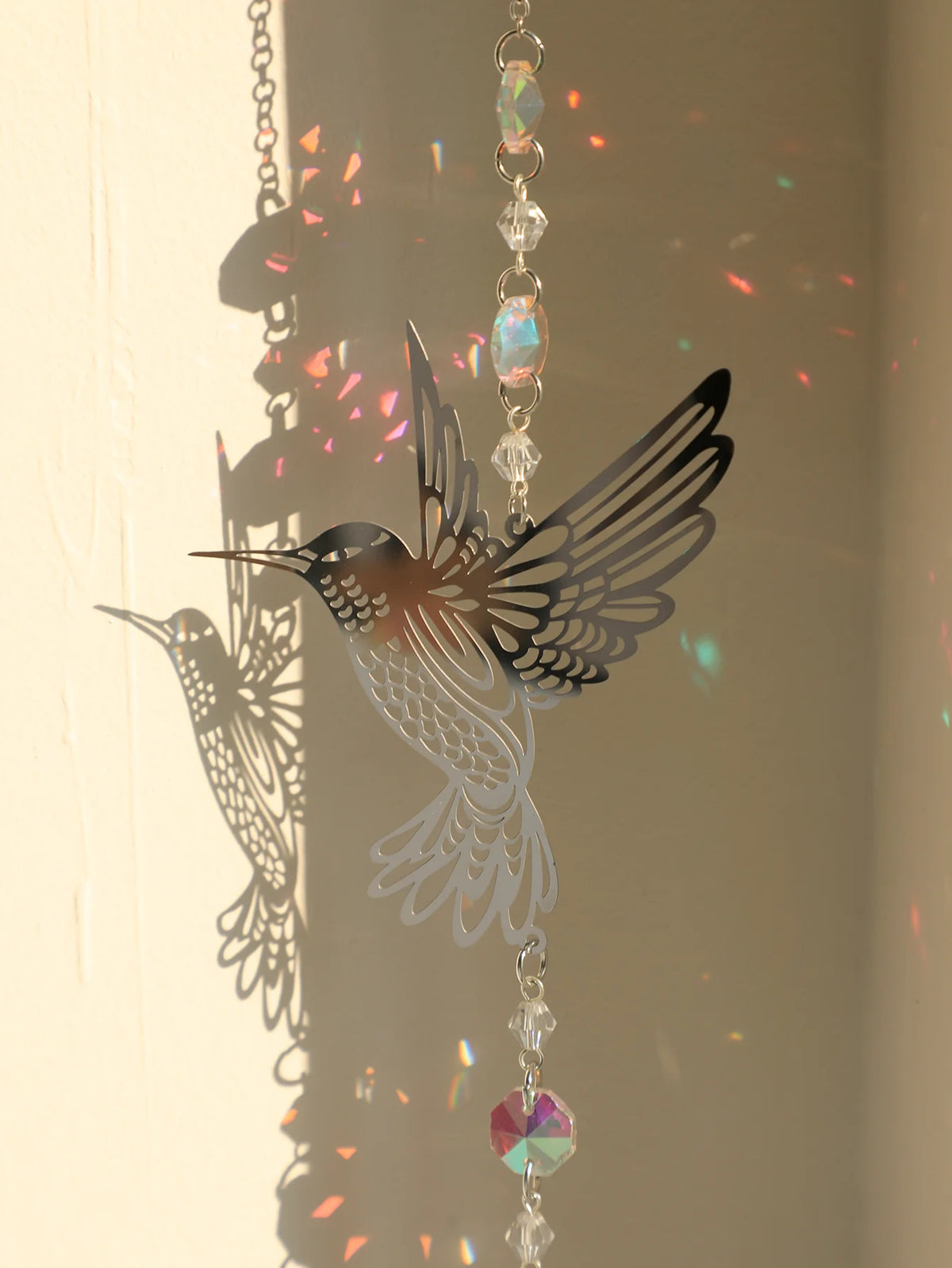 Hummingbird Crystal Suncatcher
