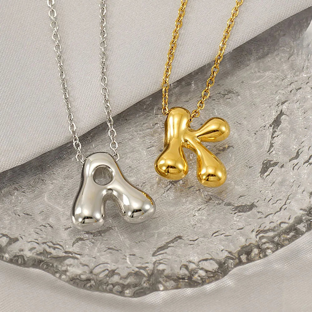Initial Bubble Necklace
