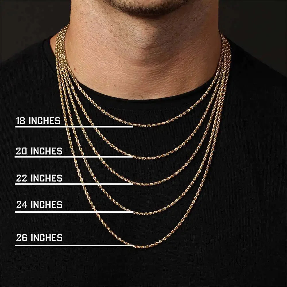 Twisted Rope Chain Necklace, Gold-Tone