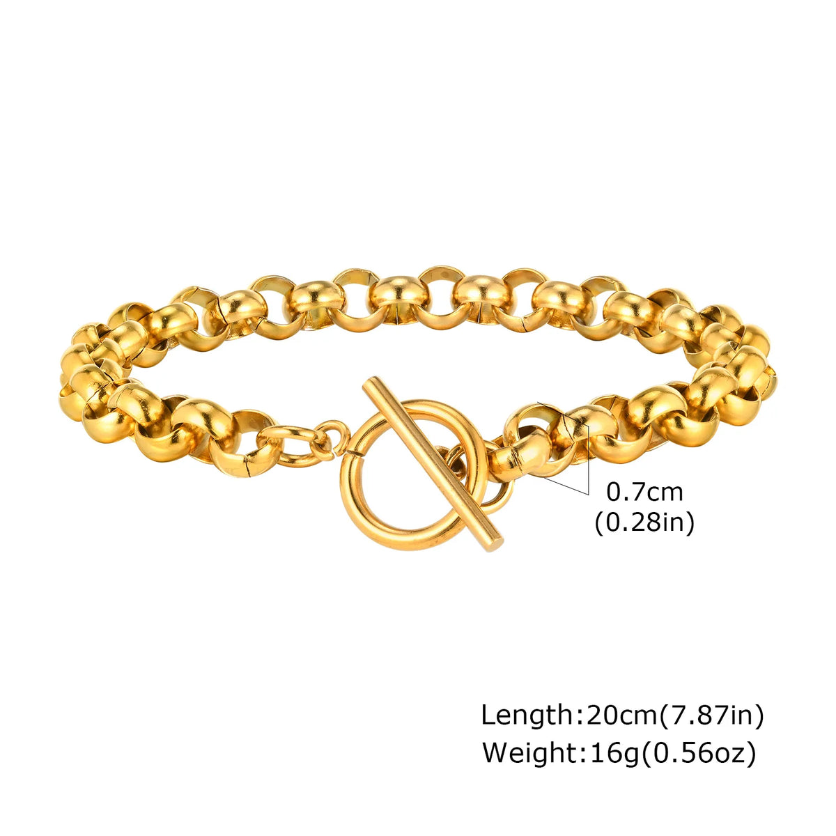 Chunky Toggle Bracelet, Gold-Tone
