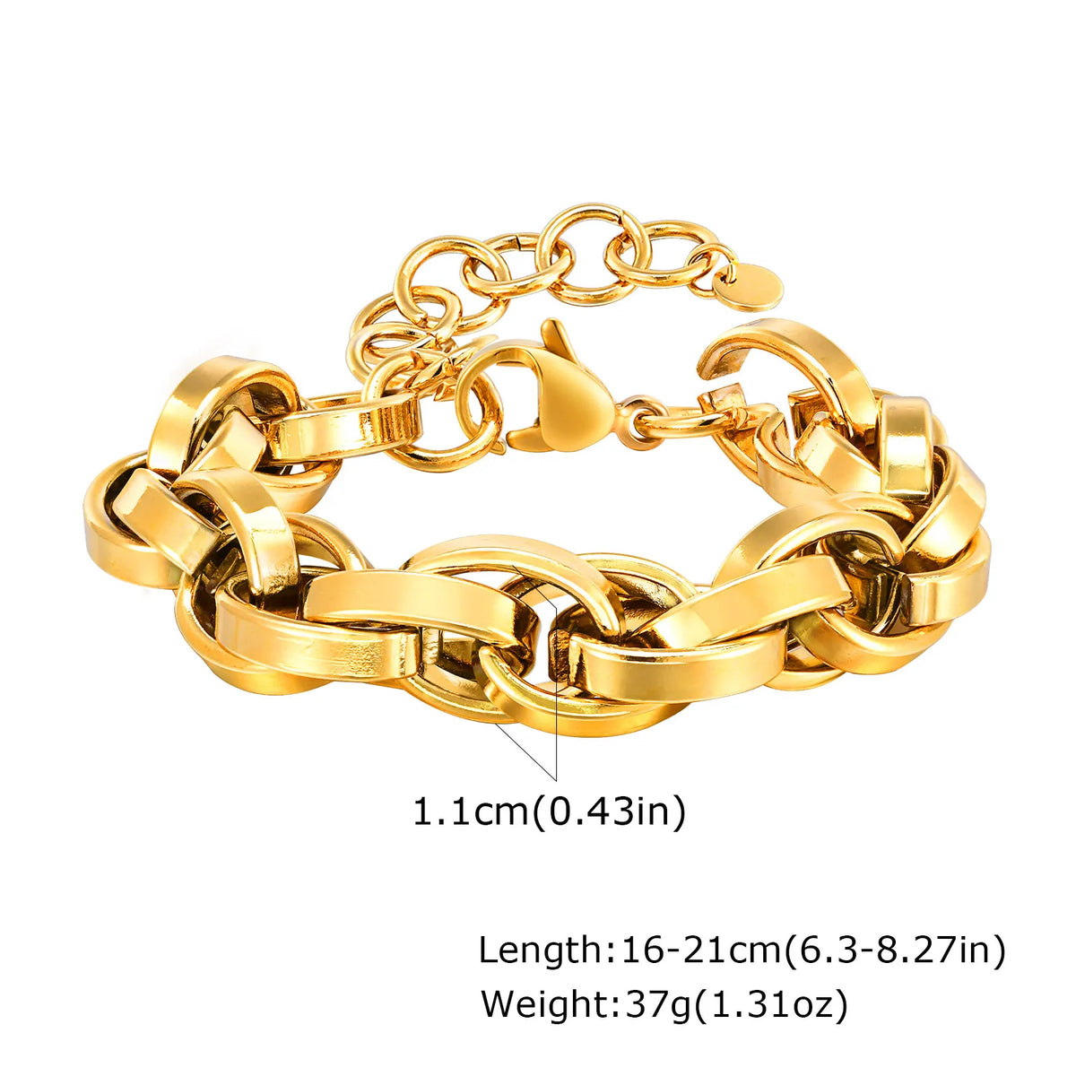Chunky Toggle Bracelet, Gold-Tone