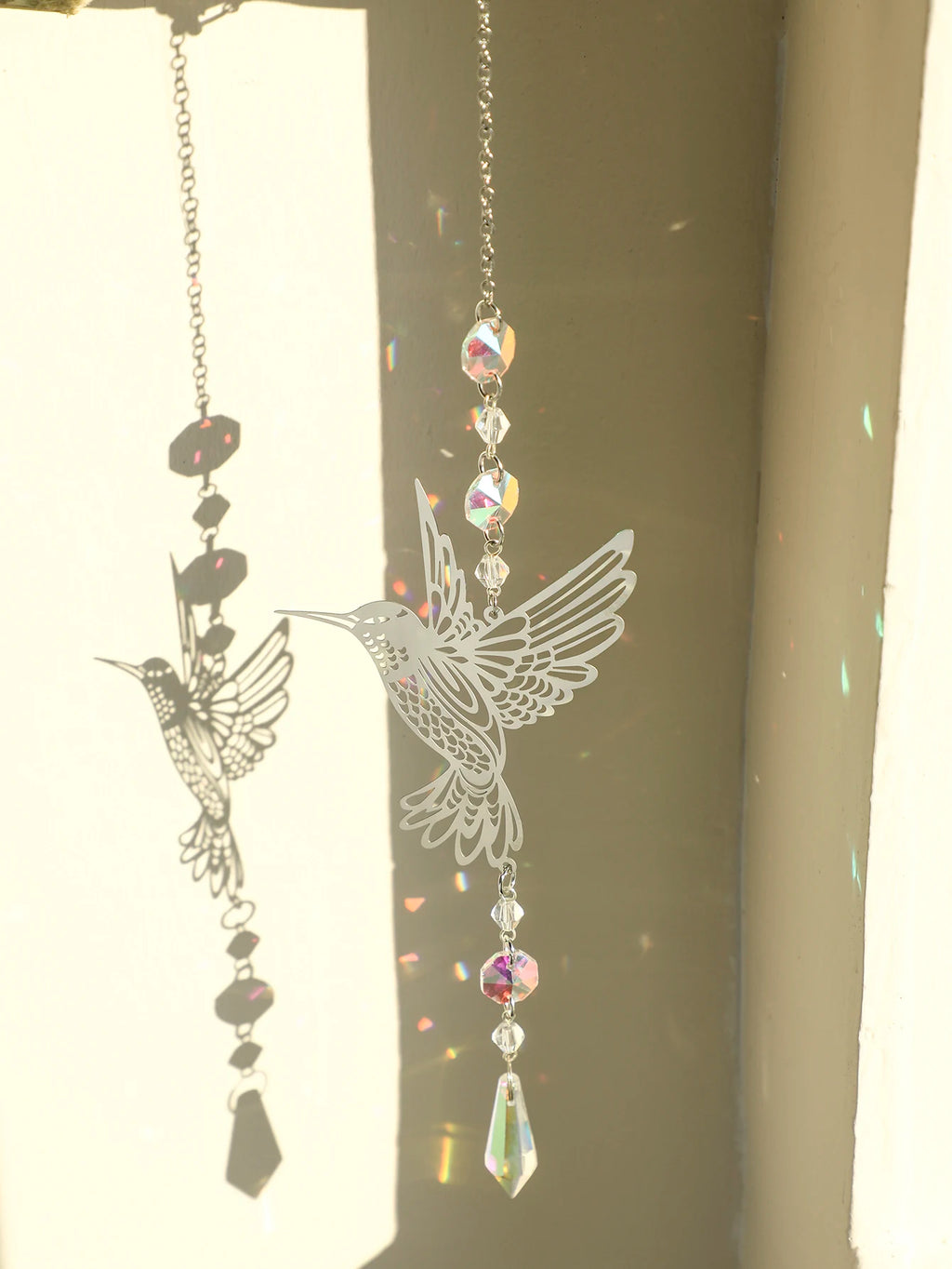 Hummingbird Crystal Suncatcher