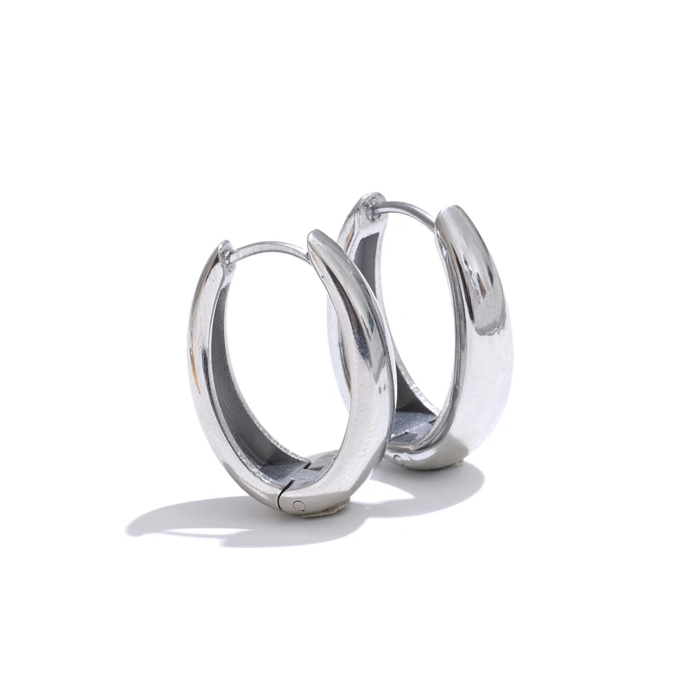 Chunky Hoop Earrings, Gold-Tone