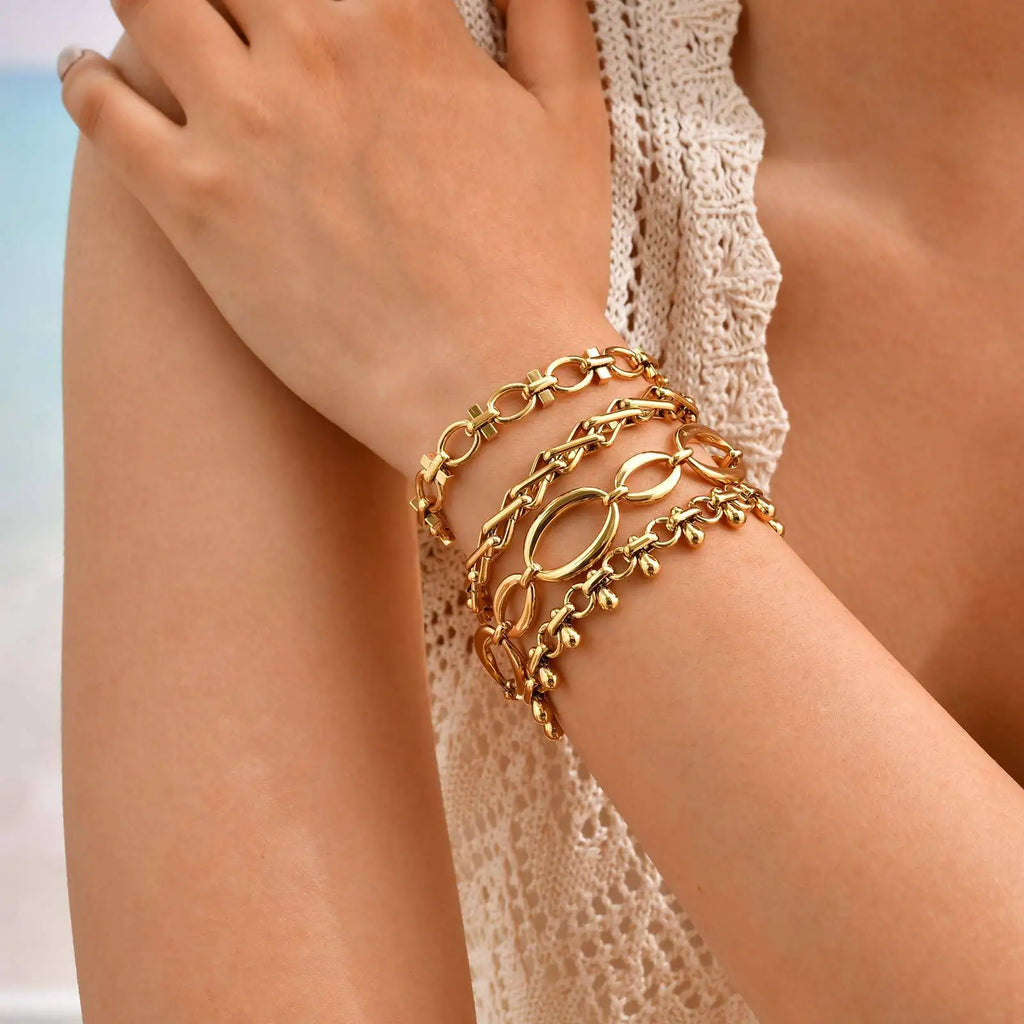 Chunky Toggle Bracelet, Gold-Tone