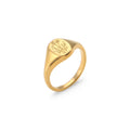 Flower Signet Ring, Gold-Tone, Sizes 5-9