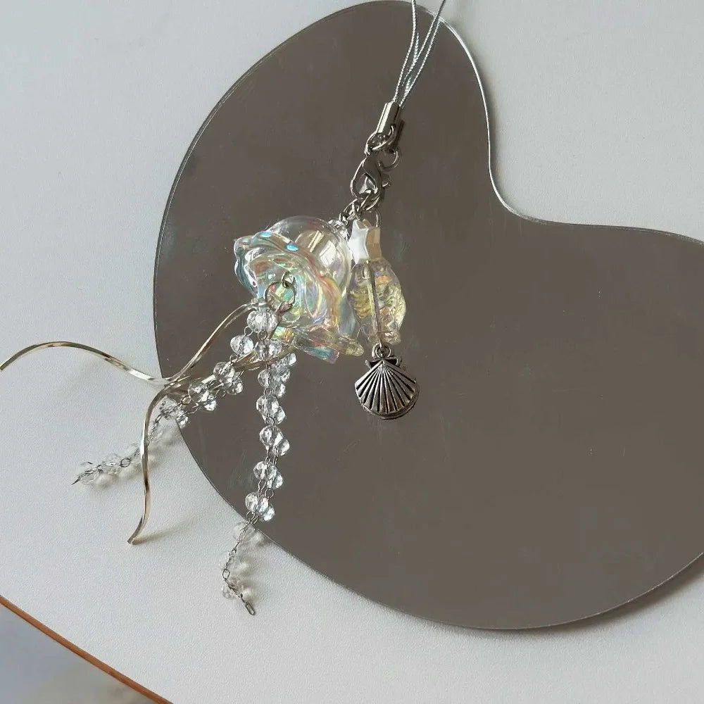 Jellyfish Beaded Phone Charm