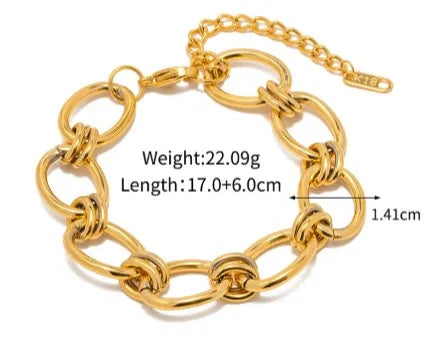 Chunky Toggle Bracelet, Gold-Tone