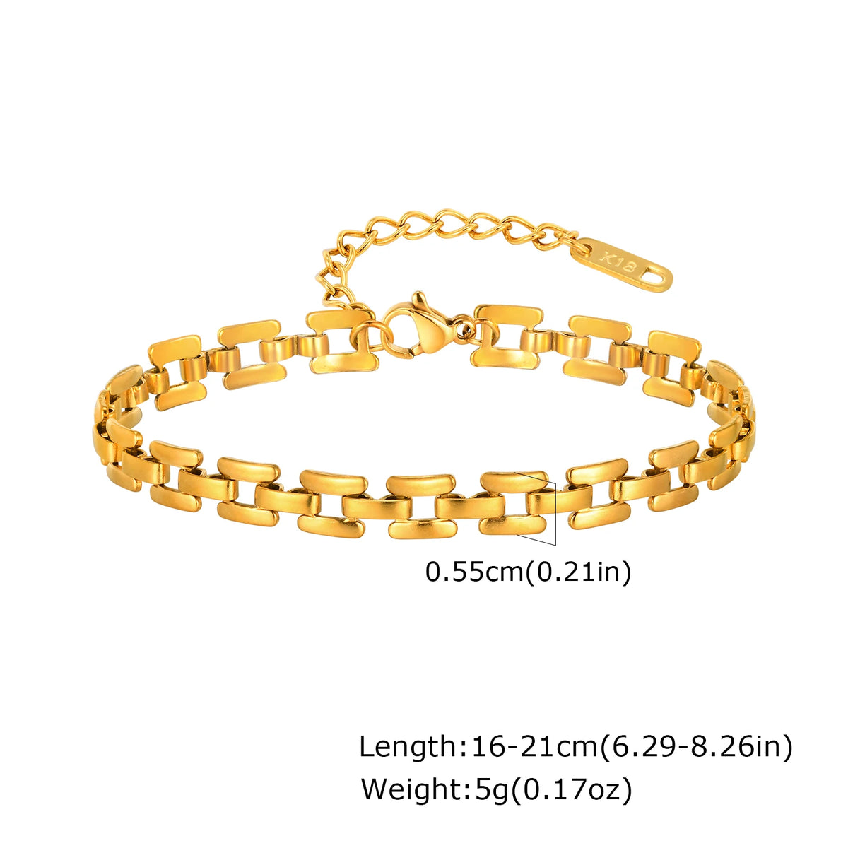 Chunky Link Bracelet, Gold-Tone