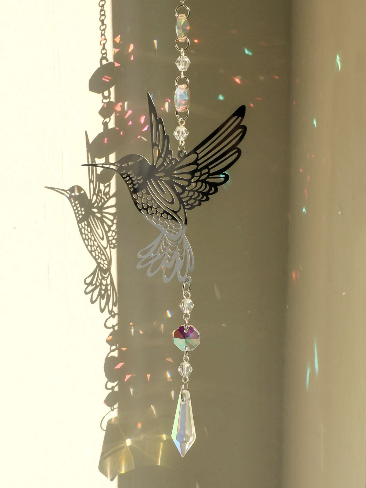 Hummingbird Crystal Suncatcher