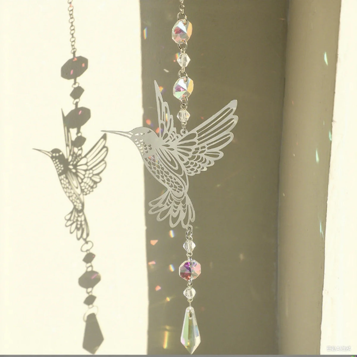 Hummingbird Crystal Suncatcher